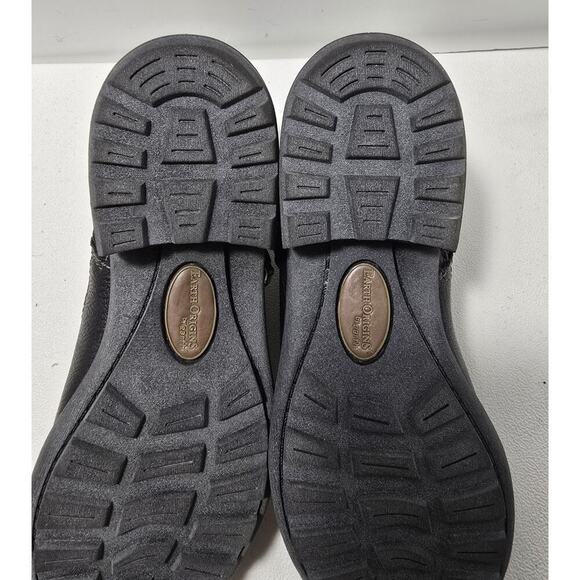 Earth Origins Women Paris Black Leather Zip Up Ankle Boot Strap Size 8 Wide - Picture 9 of 10